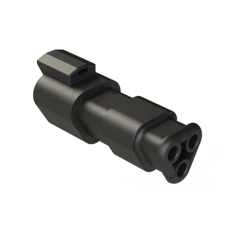 Amphenol Industrial AT04 Connecting Cable Male Black Cable 3 Way Crimp Termination AT04-3P-SR02BLK