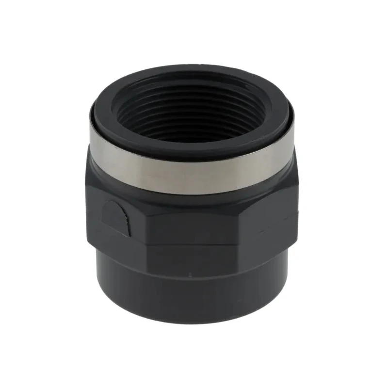 Georg Fischer Plastic Pipe Fitting Straight 1-1/2 in Rp Female Socket ABS 69mm Length 729911010