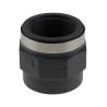 Georg Fischer Plastic Pipe Fitting Straight 1-1/2 in Rp Female Socket ABS 69mm Length 729911010