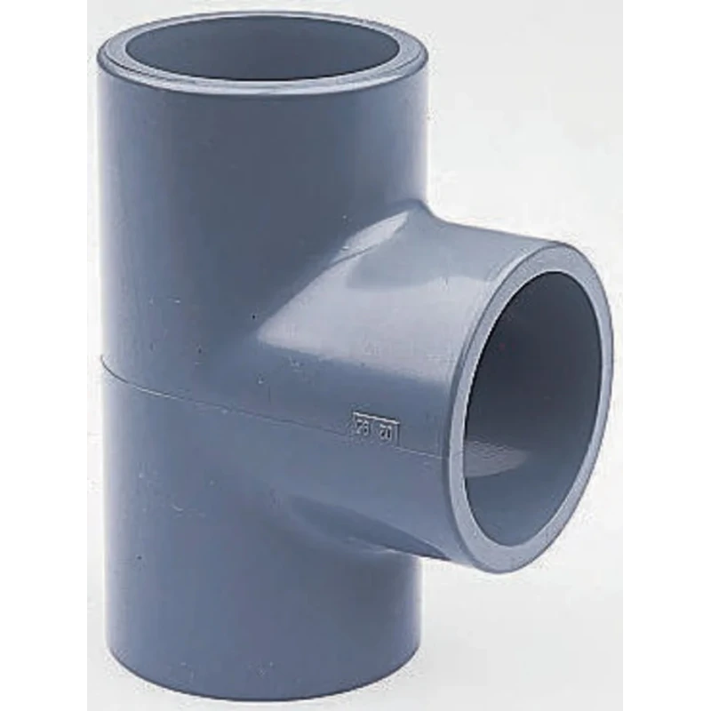 Georg Fischer Plastic Pipe Fitting, 90° Push-in Tee 1/2 in 729201106