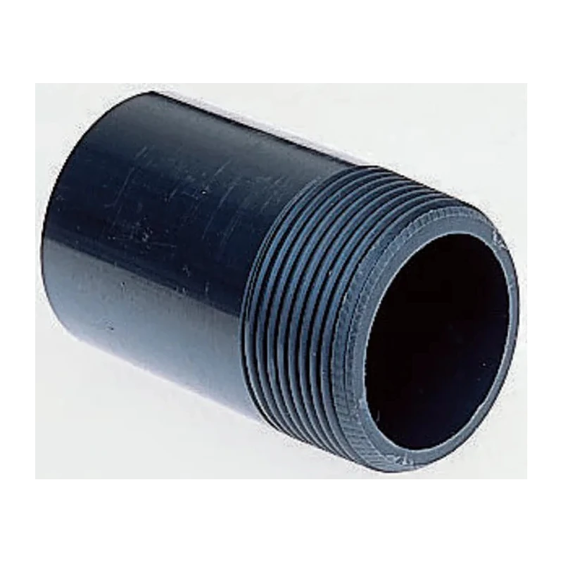 Georg Fischer Plastic Pipe Fitting Straight Nipple ABS 1-1/4 in Male to Female 75mm Length 729913909