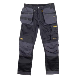 DeWALT Men's Work Trouser Black Grey, Waist 32 in, Leg 29 in, Stretch Fabric, Knee Pad Pocket HARRISON 32/29