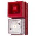 Clifford & Snell YL40 Series Clear Beacon-Sounder Combination, IP65, 24V, 108 dB, LED Electronic Sounder 