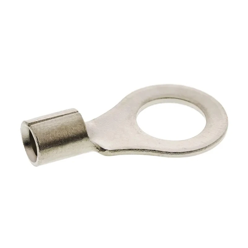 TE Connectivity STRATO-THERM Uninsulated Ring Terminal, M8 Stud Size, 12 AWG to 10 AWG Wire Size 323064