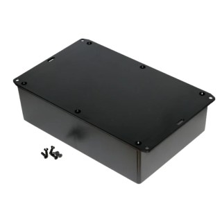 Hammond Flanged 1591 Series Black Black Lid ABS Enclosure IP54 58 mm Height 150 mm Width 221 mm Length 1591XXFFLBK