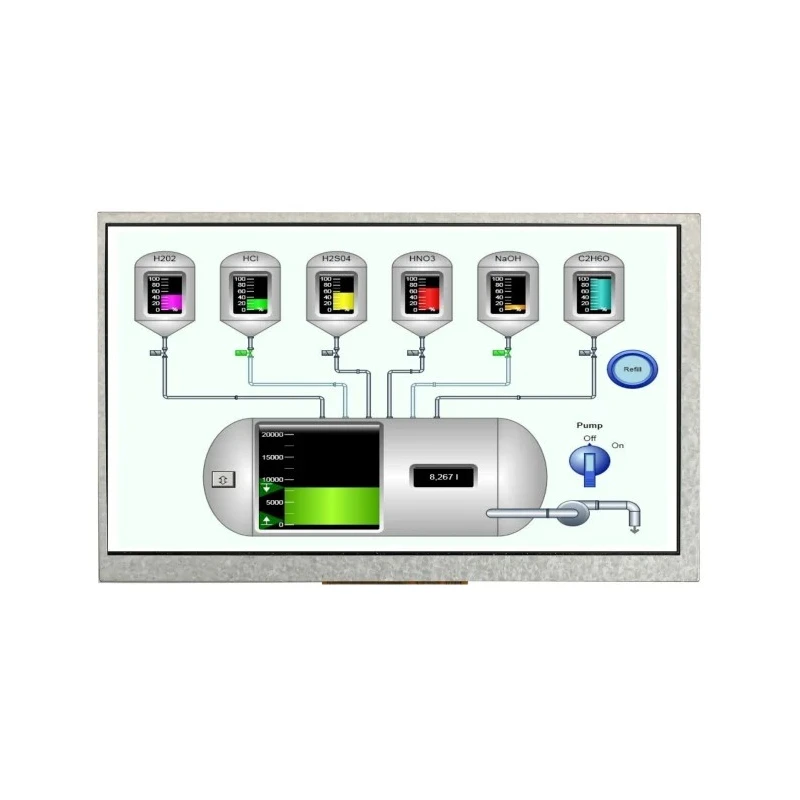 Midas 7 in TFT LCD Colour Display 1024 x 600 Pixel HDMI Interface MDT0700ESH-HDMI