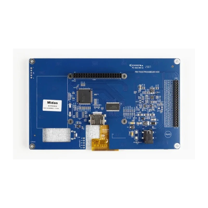 Midas 7 in TFT LCD Colour Display 1024 x 600 Pixel HDMI Interface MDT0700ESH-HDMI