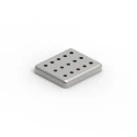 Wurth Elektronik Tin Plated Steel PCB Mounting Enclosure 26.6 x 23.6 x 4 mm 3672260