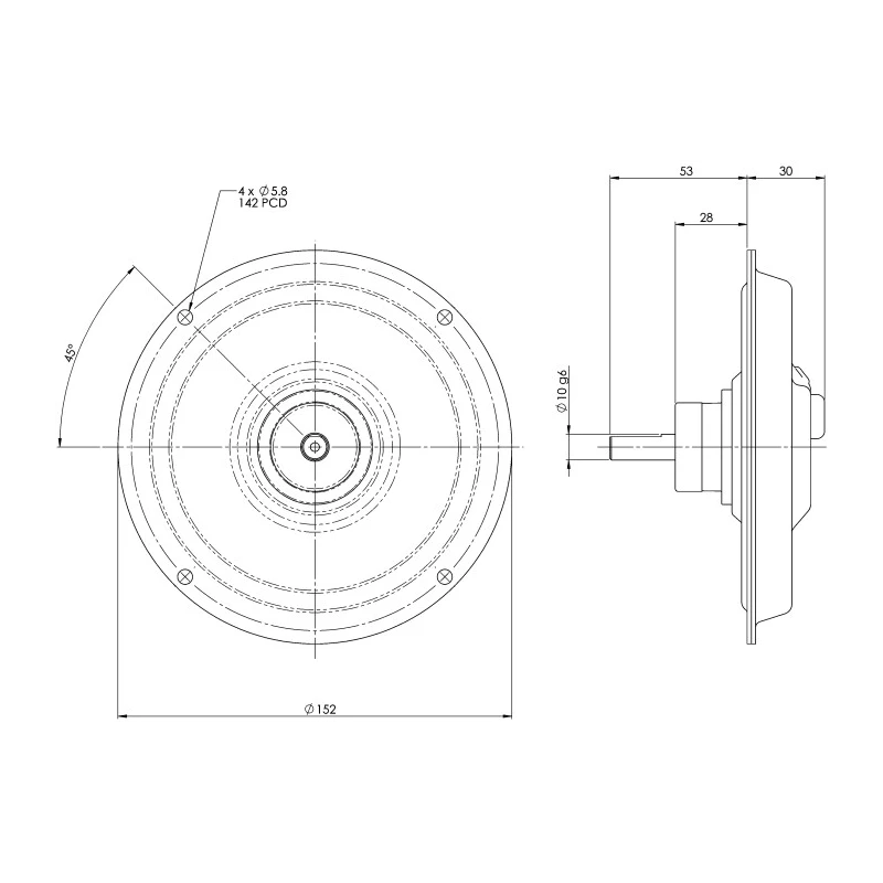 RS PRO Brushed DC Motor, 110 W, 23.5 V dc, 35 Ncm, 3000 rpm, 10 mm Shaft Diameter 225-9579