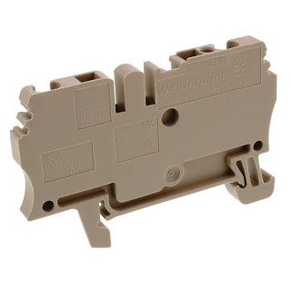 Weidmüller ZDU Series Feed Through Terminal Block Brown, 2.5mm², 1-Level, Clamp 1608510000