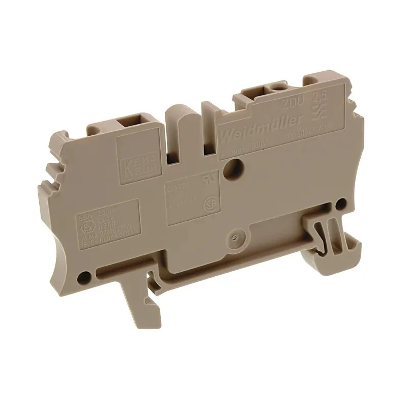 Weidmüller ZDU Series Feed Through Terminal Block Brown, 2.5mm², 1-Level, Clamp 1608510000