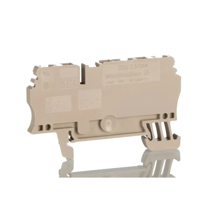 Weidmüller ZDU Series Feed Through Terminal Block 2.5mm² Clamp, 1-Level, Brown 1608540000