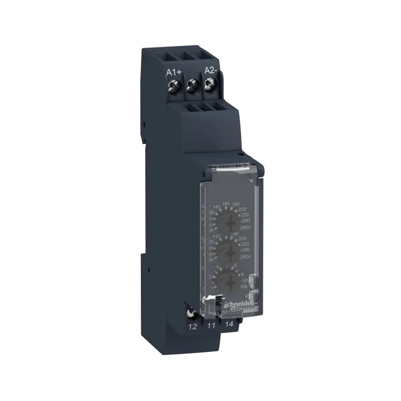 Schneider Electric Monitoring Relay, 1 Phase, SPDT Contact, DIN Rail Mount, 260V AC, Harmony Control Series RM17UBE15
