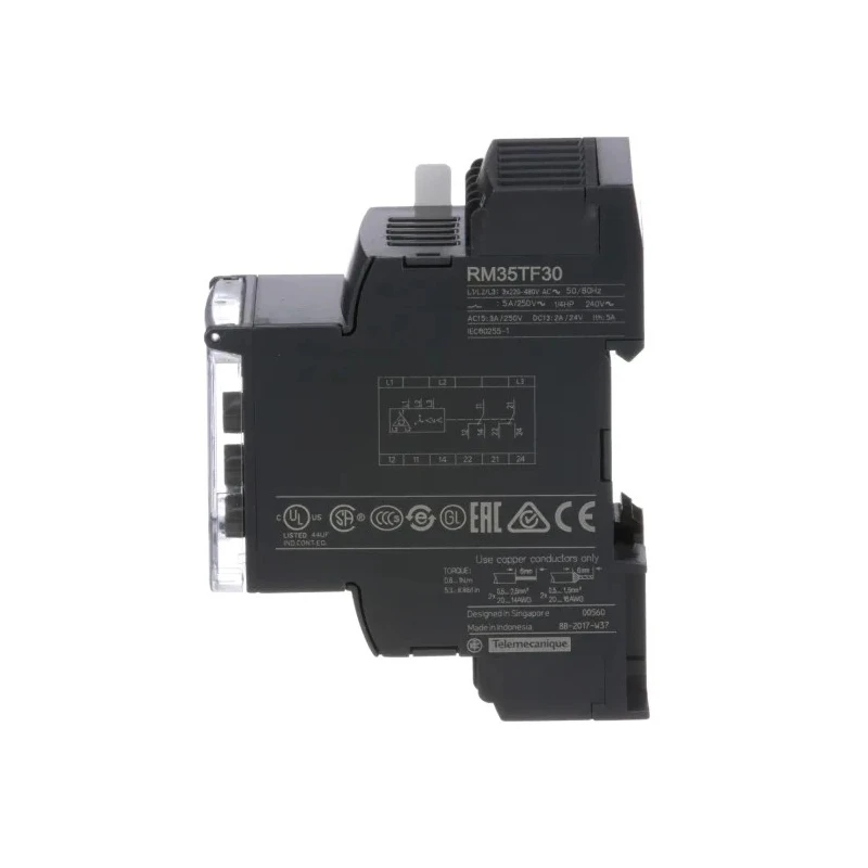 Schneider Electric Monitoring Relay 3 Phase DPDT DIN Rail 480V AC RM35TF30