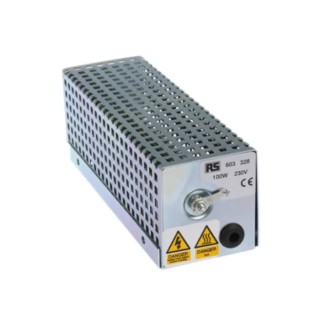 RS PRO Enclosure Heater 110V AC 150W Output 150W Input 280°C Surface Temperature 67mm x 191mm 226-3689