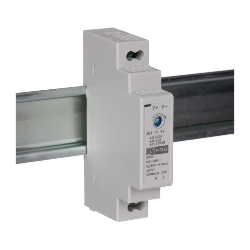 RS PRO Switched Mode DIN Rail Power Supply 5V DC 2.4A Output 12W 264V AC 56YSD15S 225-9899