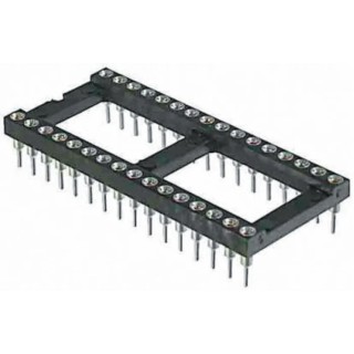 Winslow 2.54 mm Pitch Vertical 24 Way Through Hole Turned Pin Open Frame DIL Socket 3A W30524SFTRC