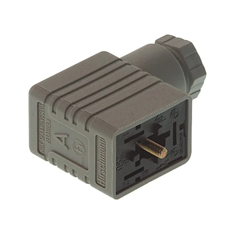 Hirschmann GM Series 2+E DIN 43650 B Solenoid Valve Connector, 250 V AC/DC, 16 A, Grey, IP65, Model 932977106 GM 209 NJ grey