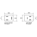 Hirschmann GM Series 2+E DIN 43650 B Solenoid Valve Connector, 250 V AC/DC, 16 A, Grey, IP65, Model 932977106 GM 209 NJ grey