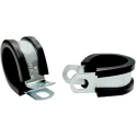 RS PRO Steel P-Clip 10 mm Closed Inside Diameter, Zinc Coating, Black Finish 226-9001