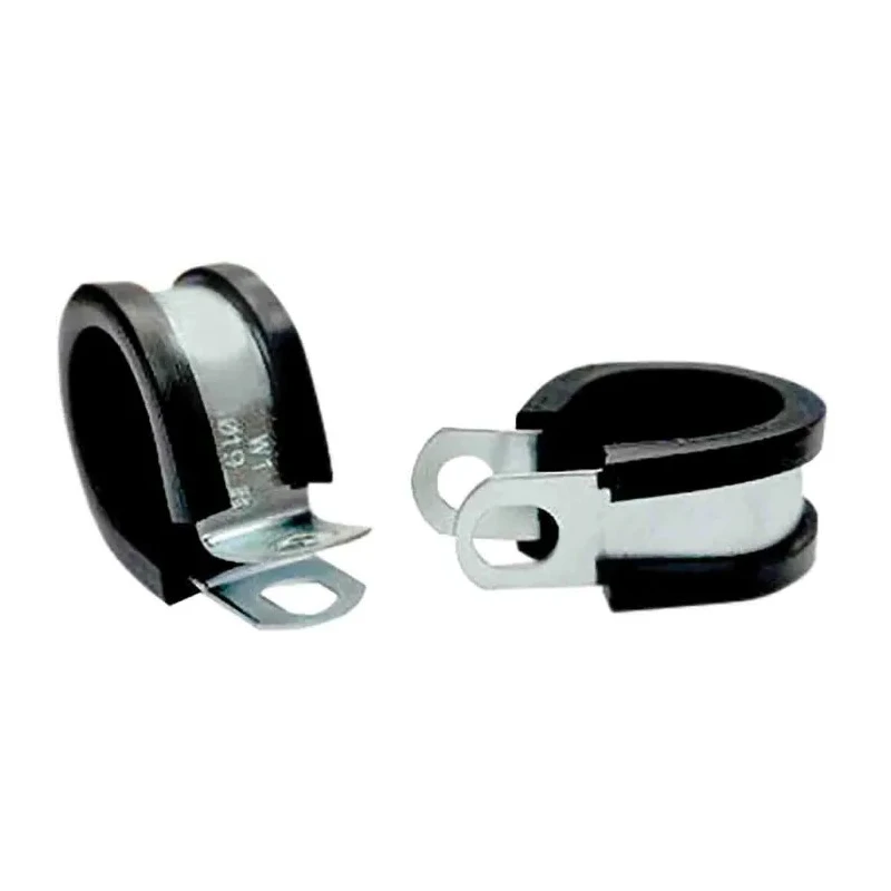 RS PRO Steel P-Clip 10 mm Closed Inside Diameter, Zinc Coating, Black Finish 226-9001
