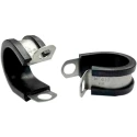 RS PRO Stainless Steel P-Clip 15 mm ID Black Zinc Coated with 6.6 mm Mounting Hole Diameter 226-9020