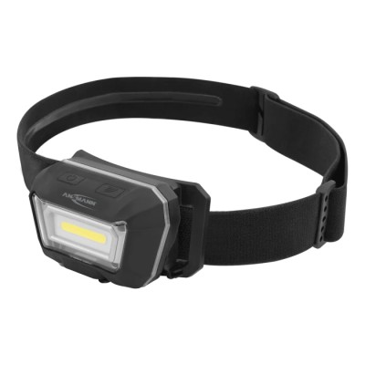 Ansmann Rechargeable LED Head Torch 300 lm Luminous Flux Flood Beam IP65 Waterproof 21 m Beam Distance 1600-0338