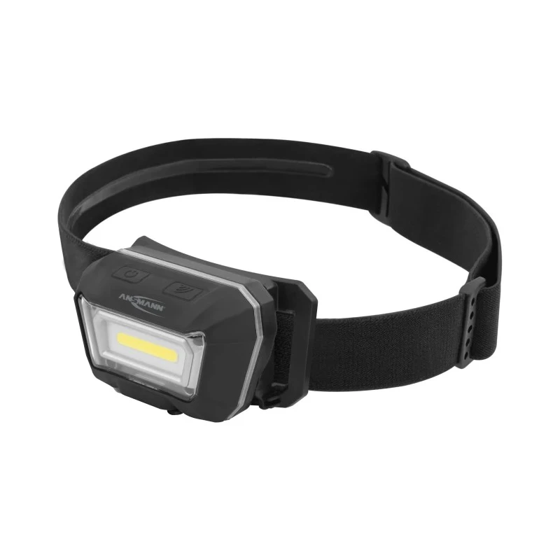 Ansmann Rechargeable LED Head Torch 300 lm Luminous Flux Flood Beam IP65 Waterproof 21 m Beam Distance 1600-0338