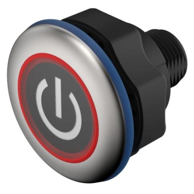 EAO Capacitive Switch Latching NO Illuminated Green IO-Link Round Push Button Operator IP69K 84-ACKS-B14-04BD