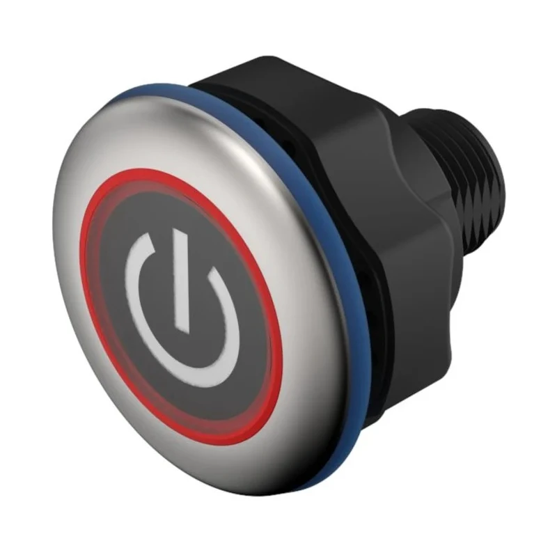 EAO Capacitive Switch Latching NO Illuminated Green IO-Link Round Push Button Operator IP69K 84-ACKS-B14-04BD