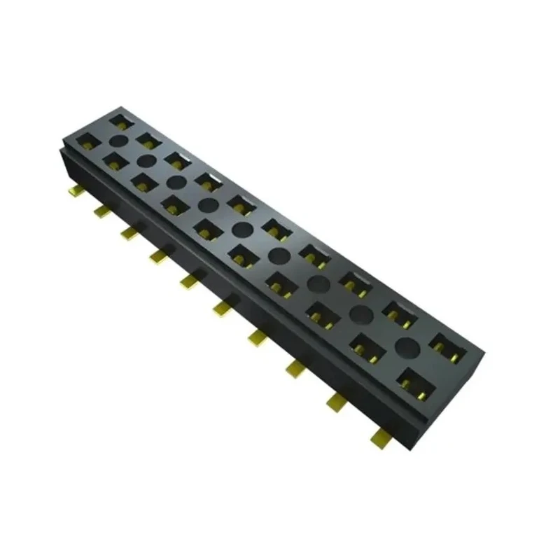 Samtec CLT Series Vertical Surface PCB Socket 10 Contacts 2 Row 2 mm Pitch Solder CLT-105-02-G-D-BE-A-K-TR