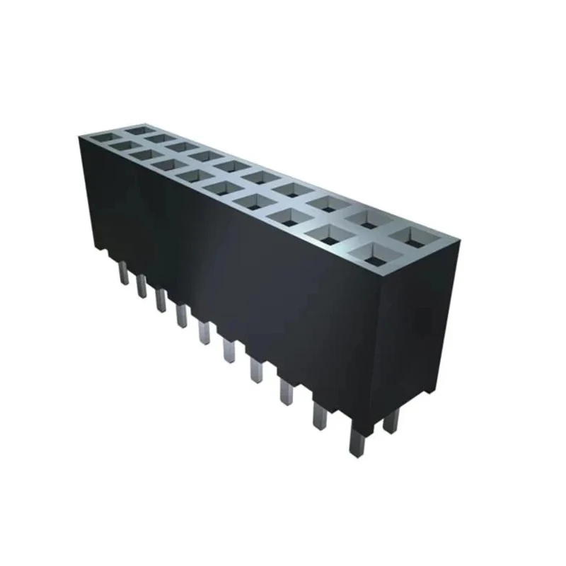 Samtec SQW Series Vertical Surface Through Hole PCB Socket 16-Contact 2 Row 2 mm Pitch Solder SQW-108-01-S-D-VS-A-K-TR