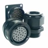 Amphenol Air LB Circular Connector, Standard Size, 5 Contacts, Socket, Male, Push Pull Mount, 1000V, 25A 5440E205M