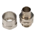 Adaptaflex Nickel Plated Brass Conduit Fitting, 9.5 mm Nominal Size, Thread Size M16, Silver 7TCA296040R0116 SPB16/M16/B