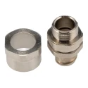 Adaptaflex Nickel Plated Brass Conduit Fitting, 9.5 mm Nominal Size, Thread Size M16, Silver 7TCA296040R0116 SPB16/M16/B