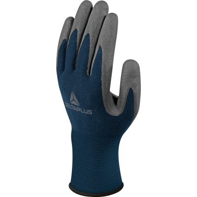 Delta Plus SAFE & STRONG VV811 Blue Grey Polyamide Work Gloves Size 9 Aqua Polymer Coating VV811