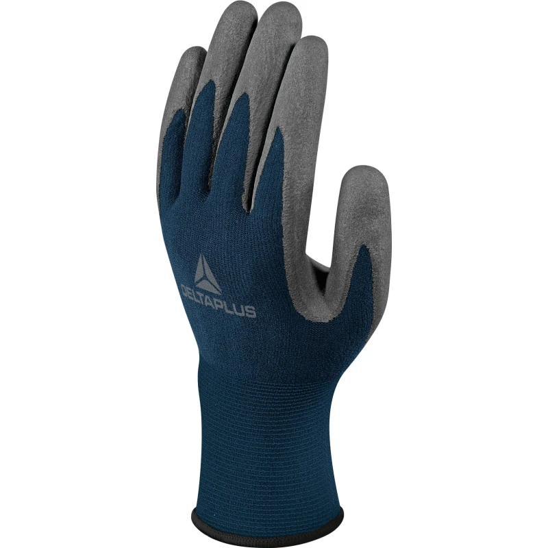 Delta Plus SAFE & STRONG VV811 Blue Grey Polyamide Work Gloves Size 9 Aqua Polymer Coating VV811