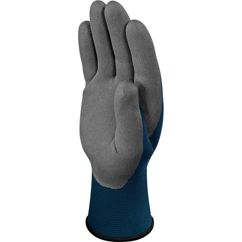 Delta Plus SAFE & STRONG VV811 Blue Grey Polyamide Work Gloves Size 9 Aqua Polymer Coating VV811