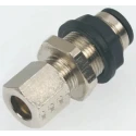 Legris Pneumatic Fitting LF3000 Series Male/Female Push-in Tube Connection 10mm Nickel Finish LF3000