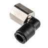 Legris LF3000 Series Pneumatic Fitting Female Push-in, 1/4 in G Thread, 8mm Tube, Glass Reinforced Nylon Nickel Finish LF3000