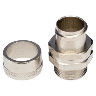 Adaptaflex Nickel Plated Brass Conduit Fitting, 19.05 mm Nominal Size, M25 Thread, IP40 7TCA296010R0102 S25/M25/B
