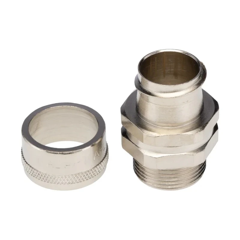 Adaptaflex Nickel Plated Brass Conduit Fitting, 19.05 mm Nominal Size, M25 Thread, IP40 7TCA296010R0102 S25/M25/B