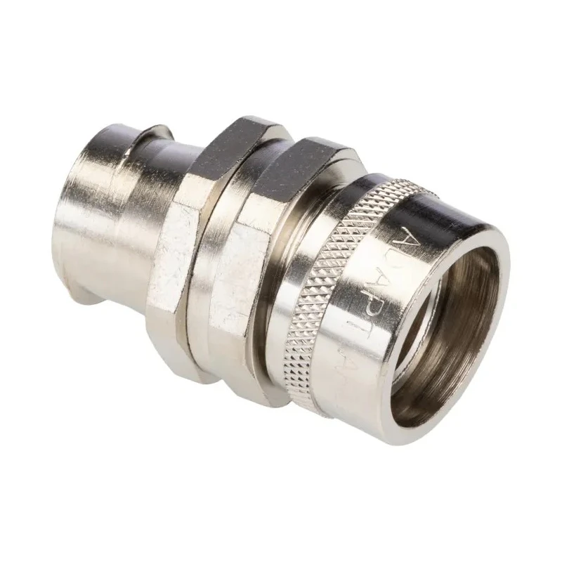 Adaptaflex Nickel Plated Brass Conduit Fitting, 19.05 mm Nominal Size, M25 Thread, IP40 7TCA296010R0102 S25/M25/B
