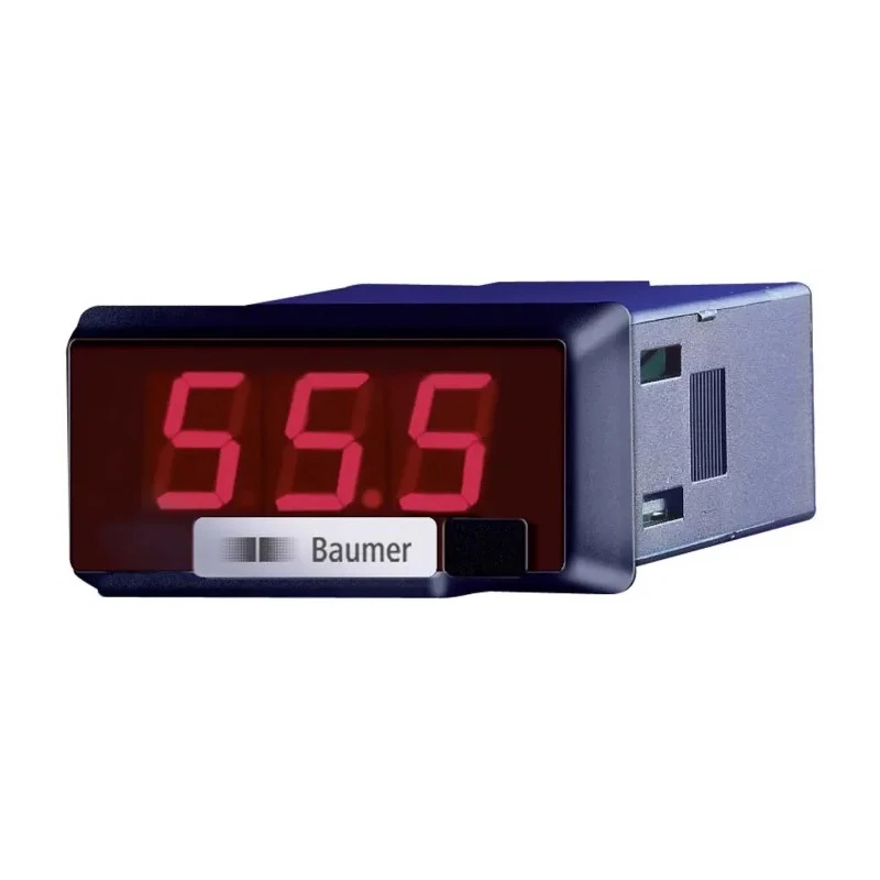 Baumer PA213 Series Digital Voltmeter DC, LED Display 3-Digits ±0.1 % rdg + 3 Digits, 22 mm Cutout, 44 mm Width PA213