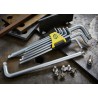 CK 9 Piece L Metric Hex Key Set, Hex Size 1.5 to 10 mm, Plastic and Metal, Hex Ball End T4440M