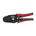 Klein Tools Ratcheting Crimp Tool for Insulated Terminals 9mm Bi-Material Handle Adjustable Ratchet 3005CR