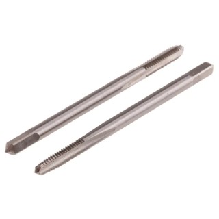 RS PRO BA Standard 6 BA Thread Straight Flute Hand Tap Set, HSS, Right Hand Thread, 44.5mm Overall Length 151-886