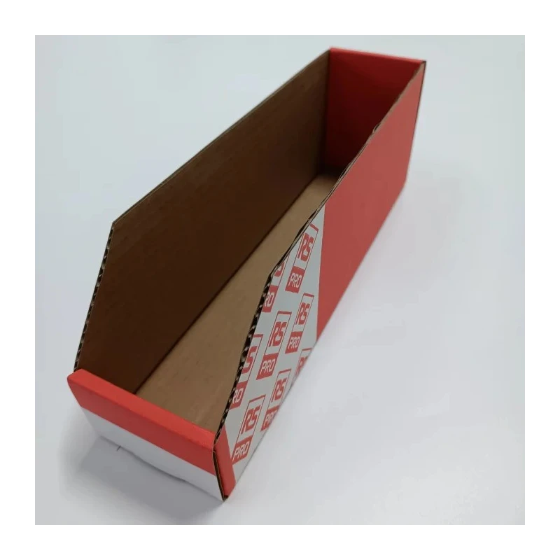 RS PRO Cardboard Storage Bin 300 mm x 75 mm x 100 mm Red 228-1166
