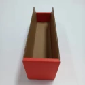 RS PRO Cardboard Storage Bin 300 mm x 75 mm x 100 mm Red 228-1166