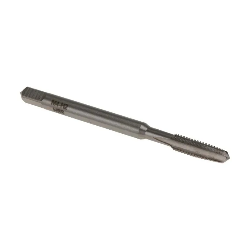 RS PRO Threading Tap M4 Thread Metric Standard Hand Tap 53mm Length Blue Stream Tempered 152-316
